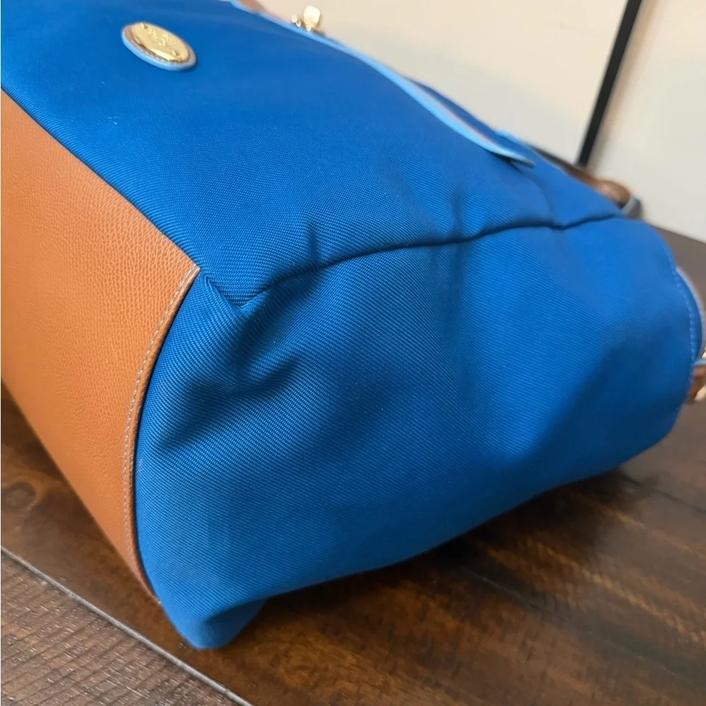Coach Vibrant Blue and Tan Handbag